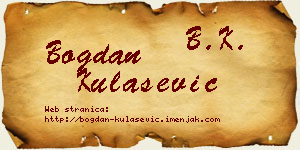 Bogdan Kulašević vizit kartica